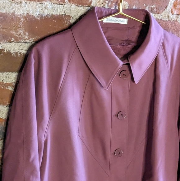 Vintage Misty Harbor 14 P Dusty Rose Trench Coat w/ Cozy Removable Liner - Picture 2 of 16